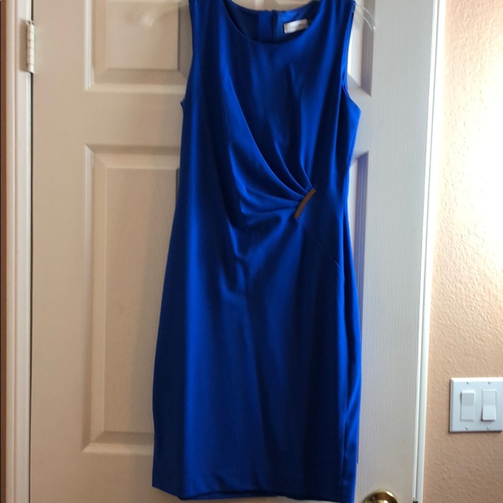 CALVIN KLEIN Blue Sleeveless Dress Size 2